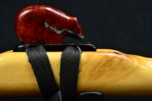 Yellow Cedar Burl Native American Flute, Minor, High C#-5, #F86D